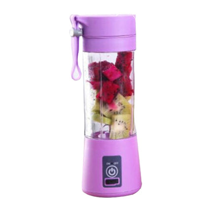 Portable Juicer Cup 6 Blade Juicer USB Rechargeable Handheld Smoothie Blender Fruit Blender for On-the-go Travel