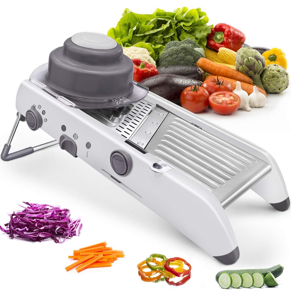 Types Adjustable Mandolin Slicer Stainless Steel Vegetable Juliennes Grater Onion Potato Slicer Cutter