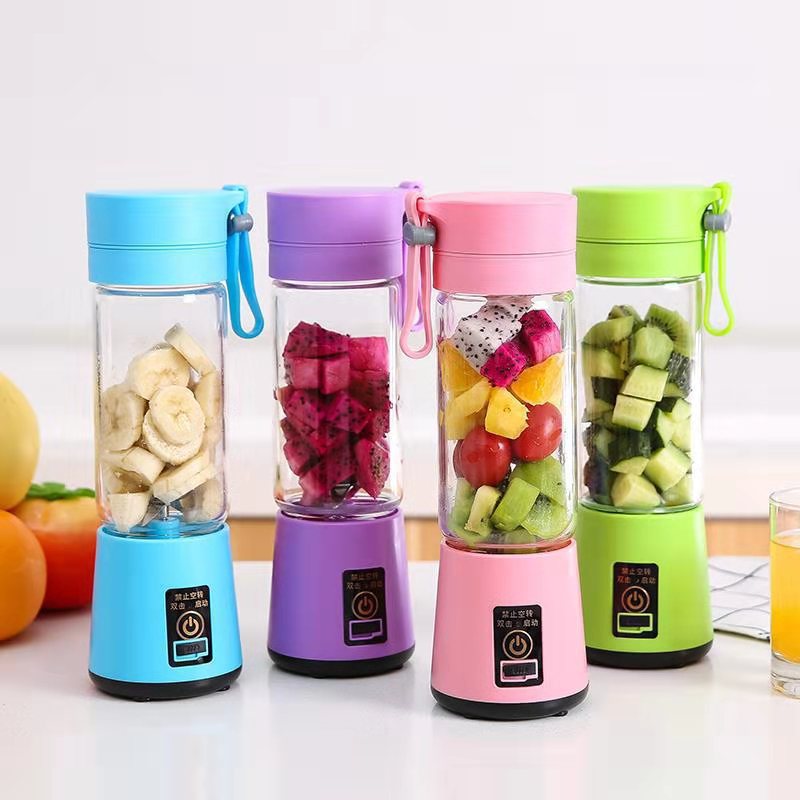 Portable Juicer Cup 6 Blade Juicer USB Rechargeable Handheld Smoothie Blender Fruit Blender for On-the-go Travel