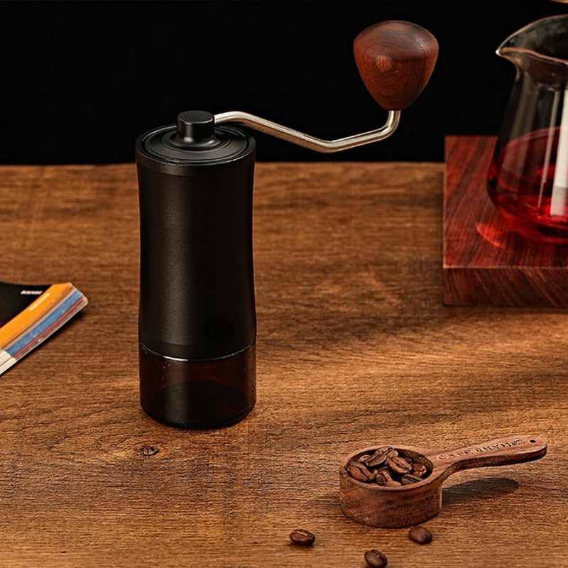 Home Portable Coffee Bean Grinder Manual Coffee Maker Capacity 25g Hand Adjustable Steel Core Double-shaft Grinder Mill Machine