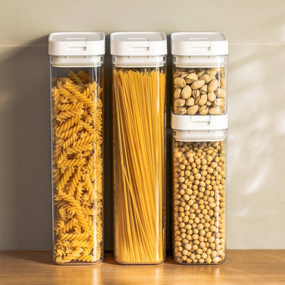 Kitchen Food Organizer Cereal Grain Dispenser Boxes Nut Oatmeal Spice Jar Plastic Bulk Container Kitchen Box Storage Accessories