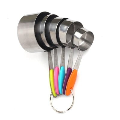 5/10Pcs Stainless Steel Measuring Set Stackable Measuring Cups Measuring Spoons Set For Kitchen Tea Coffee Baking Measuring Tool