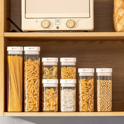 Kitchen Food Organizer Cereal Grain Dispenser Boxes Nut Oatmeal Spice Jar Plastic Bulk Container Kitchen Box Storage Accessories