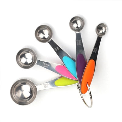 5/10Pcs Stainless Steel Measuring Set Stackable Measuring Cups Measuring Spoons Set For Kitchen Tea Coffee Baking Measuring Tool