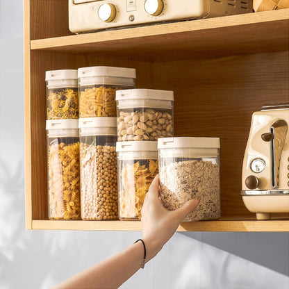 Kitchen Food Organizer Cereal Grain Dispenser Boxes Nut Oatmeal Spice Jar Plastic Bulk Container Kitchen Box Storage Accessories