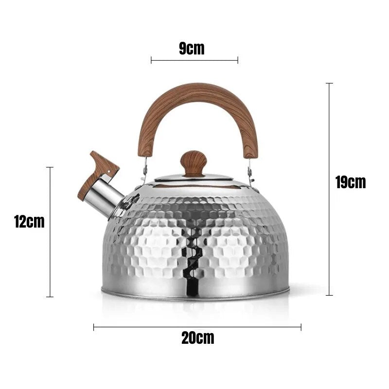 3L Stainless Steel Whistling Kettle Large Capacity Boiling Water Kettle for Induction Cooker Teapot Kitchen Cookwares Tea Kettle