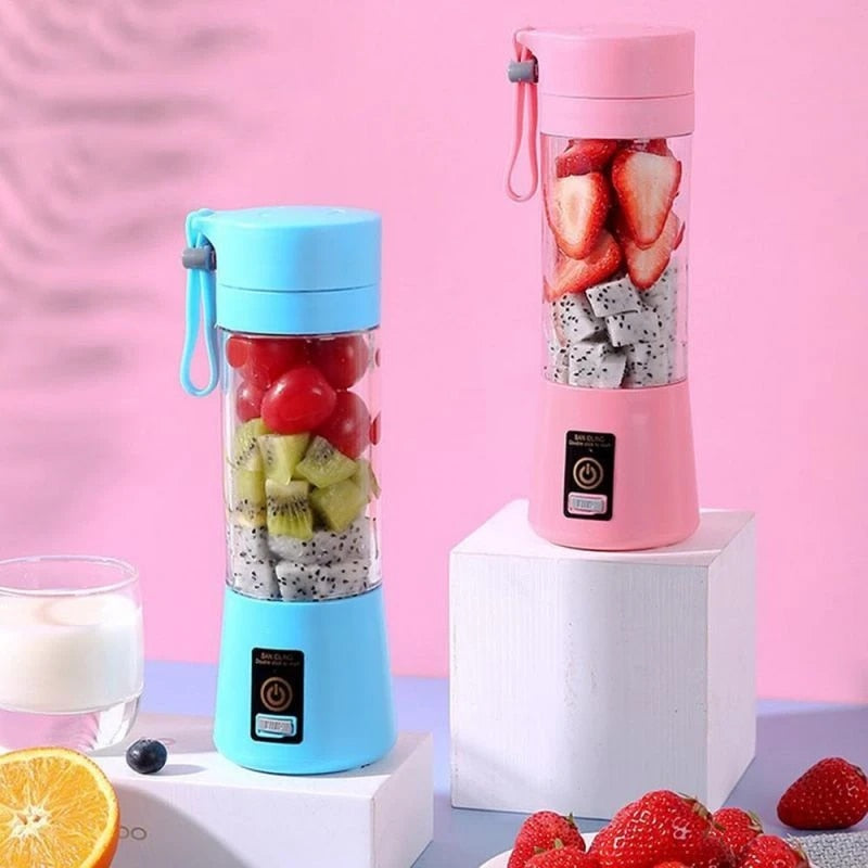 Portable Juicer Cup 6 Blade Juicer USB Rechargeable Handheld Smoothie Blender Fruit Blender for On-the-go Travel