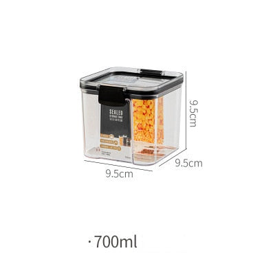 Food Storage Container Plastic Transparent Sealed Cans