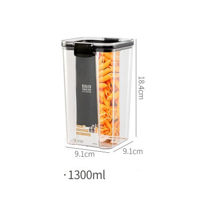 Food Storage Container Plastic Transparent Sealed Cans